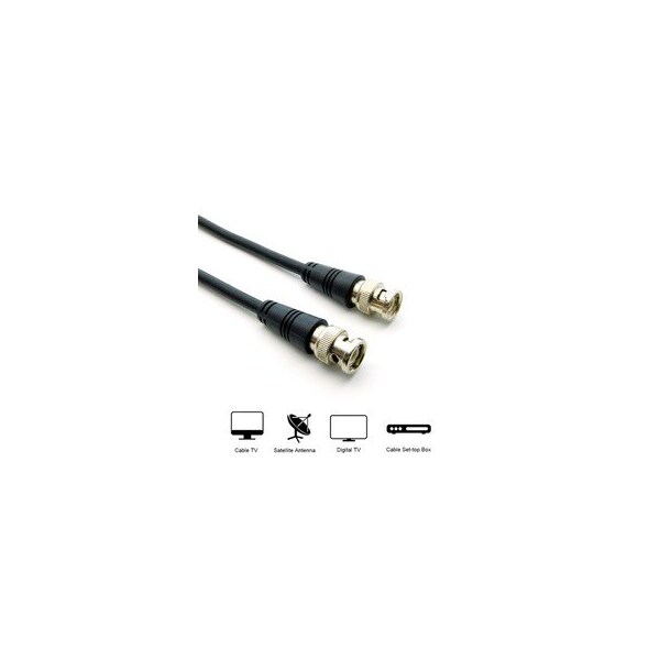 Cable Wholesale BNC RG6 Coaxial Cable, Black, BNC Male, UL rated, 6 foot 10X4-02106 - main